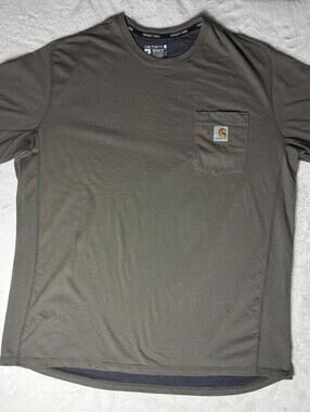 Carhartt Force Men's XL Relaxed Fit Short Sleeve Pocket T-Shirt Army Green Basil